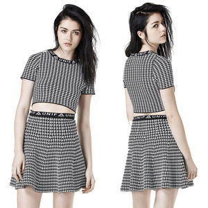 UNIF Bad Sport Two Piece Crop Top/Skirt Set MEDIUM